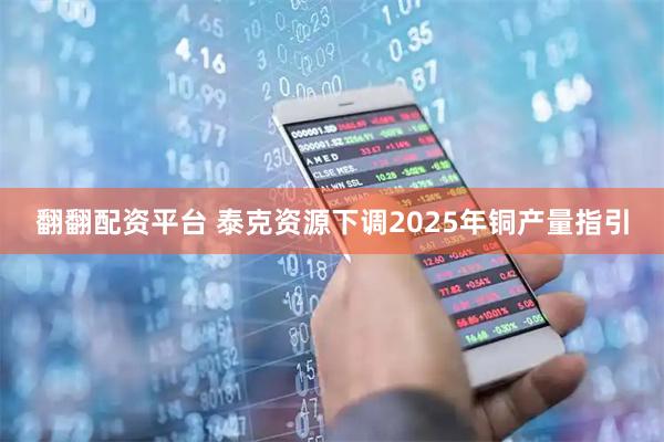 翻翻配资平台 泰克资源下调2025年铜产量指引